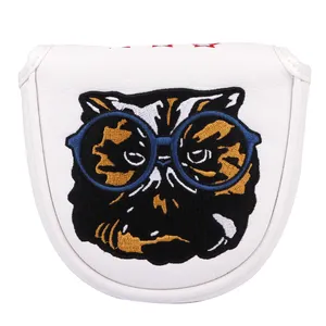 Golf Putter Hoofd Cover Hamer Borduurwerk Proces Pu Lederen Clubs Headcovers