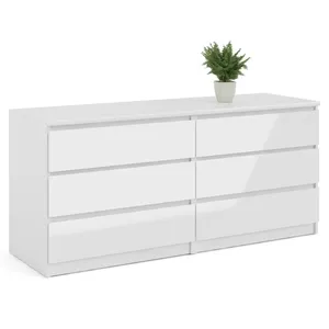 <span class=keywords><strong>Commode</strong></span> <span class=keywords><strong>blanche</strong></span> à <span class=keywords><strong>6</strong></span> <span class=keywords><strong>tiroirs</strong></span>, <span class=keywords><strong>commode</strong></span> minimaliste moderne pour chambre à coucher, armoire de rangement élégante - Product Image 6