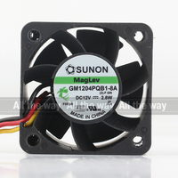 Kipas Pendingin Sunon 5V 24V 48V DC12V 2.8W AC EC 4028 40X40X28MM 4CM Server Senyap Konverter Frekuensi Bearing Chassis GM1204PQB1-8A