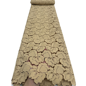 Tela de Encaje de Guipur de Lujo NI.AI, Tela de Encaje Nigeriana, Nuevo Diseño de Encaje Seco para Bodas y Fiestas - Product Image 1