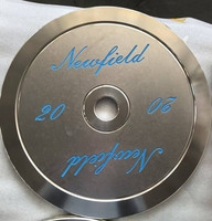 Plaques de poids de compétition en acier inoxydable calibrées de haute précision avec logo en relief