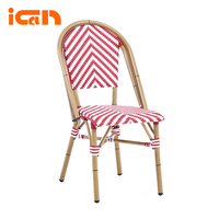 Nouvelle Chaise de Jardin en Rotin, Mobilier de Balcon en Osier, Chaises de Jardin, Chaise de Salle à Manger en Rotin pour Restaurant, Chaises de Bistro Françaises d'Extérieur pour Patio