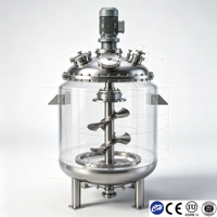 Cuve de mélange cosmétique industrielle en acier inoxydable SS304 316L, homogénéisateur sous vide sanitaire, équipement de fabrication de crème