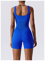 Combinaison de Yoga sans couture pour femme, combinaison de sport une pièce, Short, haute, élastique, moulante