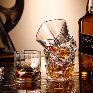 Vasos de Cerveza Clásicos de Fondo Grueso, con Grabado de Diamantes, para <span class=keywords><strong>Whisky</strong></span> y Vino, Juego de Vasos Transparentes para Bar, Gran Venta - Product Image 4