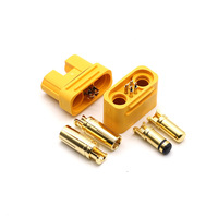 Conector Banana AS150U de Amass, enchufe macho/hembra chapado en oro, conector de señal antichispas, resistente al agua, para batería Lipo, de plástico