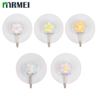 Crochets adhésifs transparents en PVC pour fleurs, résistants à l'humidité, supports muraux floraux pour salle de bain, douche, miroir et carrelage en porcelaine 6*6.5cm