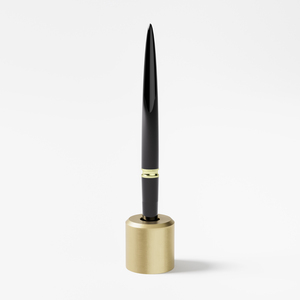 Supporto per penna in ottone massiccio MAXERY, Mini penna oro supporto per spazzolino da denti contenitore Base perfetta per studenti e ufficio - Product Image 4