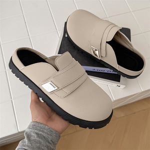 Men's Women's Casual Flat <b>Shoes</b> 2025 New large Size Couple Slippers Trendy Outdoor leather men Woman Casual walking style <b>Shoes</b> - Product Image 1