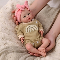 Poupée bébé réaliste en silicone de 45 cm (18 pouces) pour filles, avec yeux ouverts, jouet de dessin animé pour enfants