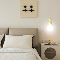 Nordique Acrylique Boule Pendentif Lumière Moderne Chevet Réglable Hauteur Dimmable Moyen Intérieur Suspension Luminaire Hôtel