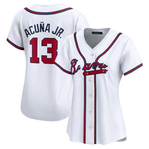 2025 Dames Witte Atlanta Trotseert Thuis Honkbalshirt | Op Maat Geborduurde Logo 'S | Gestikte Uniformen - Product Image 5