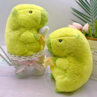 Capybara vert brûlé en poils de lapin de 25 cm