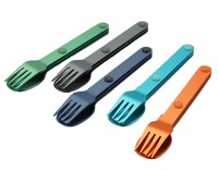 Ensemble de camping en plein air Magware, portable, trois pièces, couteau, fourchette, cuillère en alliage d'aluminium magnétique pour les voyages