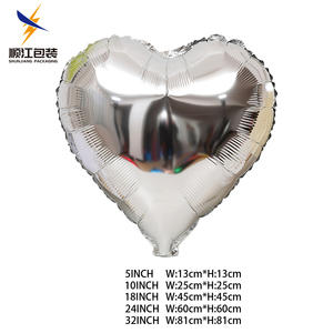 ลูกโป่งอลูมิเนียมฟอยล์รูปหัวใจ18นิ้วสำหรับงานเลี้ยงวันเกิดงานแต่งงานขายส่ง - Product Image 3