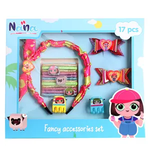 Yifan NANA High Quality Wholesale Kids Cute Mini Hair Ties Accessories Hair Comb Brush Hair Clip Bow Box Set For Girls Kids
