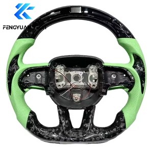 Volant en fibre de carbone forgé pour Dodge Charger <span class=keywords><strong>Challenger</strong></span> <span class=keywords><strong>Srt8</strong></span> Ram 2008 2013 2014 2015 2016 2017 <span class=keywords><strong>2018</strong></span> 2019 2020 2021 2023 - Product Image 1