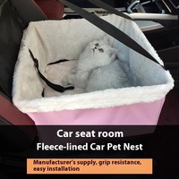 Co-Pilot Winter Fleece-Lined Pet Backseat Cover Oxford Anti-Dirty Coussin de siège de voiture Fournitures de voiture essentielles pour les chats