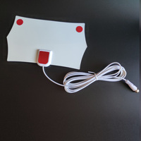 Antenne TV HD d'intérieur sans amplificateur, gain 5dBi, câble de 3m, multibande VHF/UHF DVB-T pour usage domestique