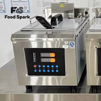 Friteuse à poulet 14L, cylindre unique, élévateur, friteuse électrique professionnelle, friteuse commerciale