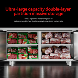 Двухдверный холодильник-шкаф из нержавеющей стали с цифровым управлением для коммерческого использования в ресторанах - Product Image 4