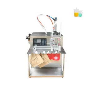 FillinMachine 2 Heads Semi Automatic Soft Drink Spout Pouch Doypack Liquid Soap Filling Machine