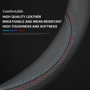 Housse de <span class=keywords><strong>volant</strong></span> en cuir HE pour Nissan <span class=keywords><strong>Qashqai</strong></span> J10 J11 X-Trail Livina Quest Cefiro Serena Kicks Altima Teana 370Z 350Z G - Product Image 2