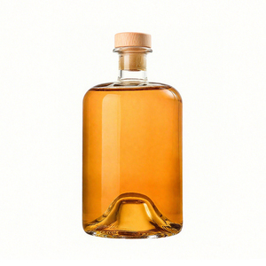 Trực tiếp sản xuất 100ml 375ml 500ml 700ml 750ml siêu Flint Glass Gin Rum Vodka rượu chai thủy tinh với nút chai - Product Image 1