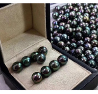 Perles d'eau douce en vrac grises de paon baroques demi-percées naturelles de qualité supérieure pour bricolage couleur noire