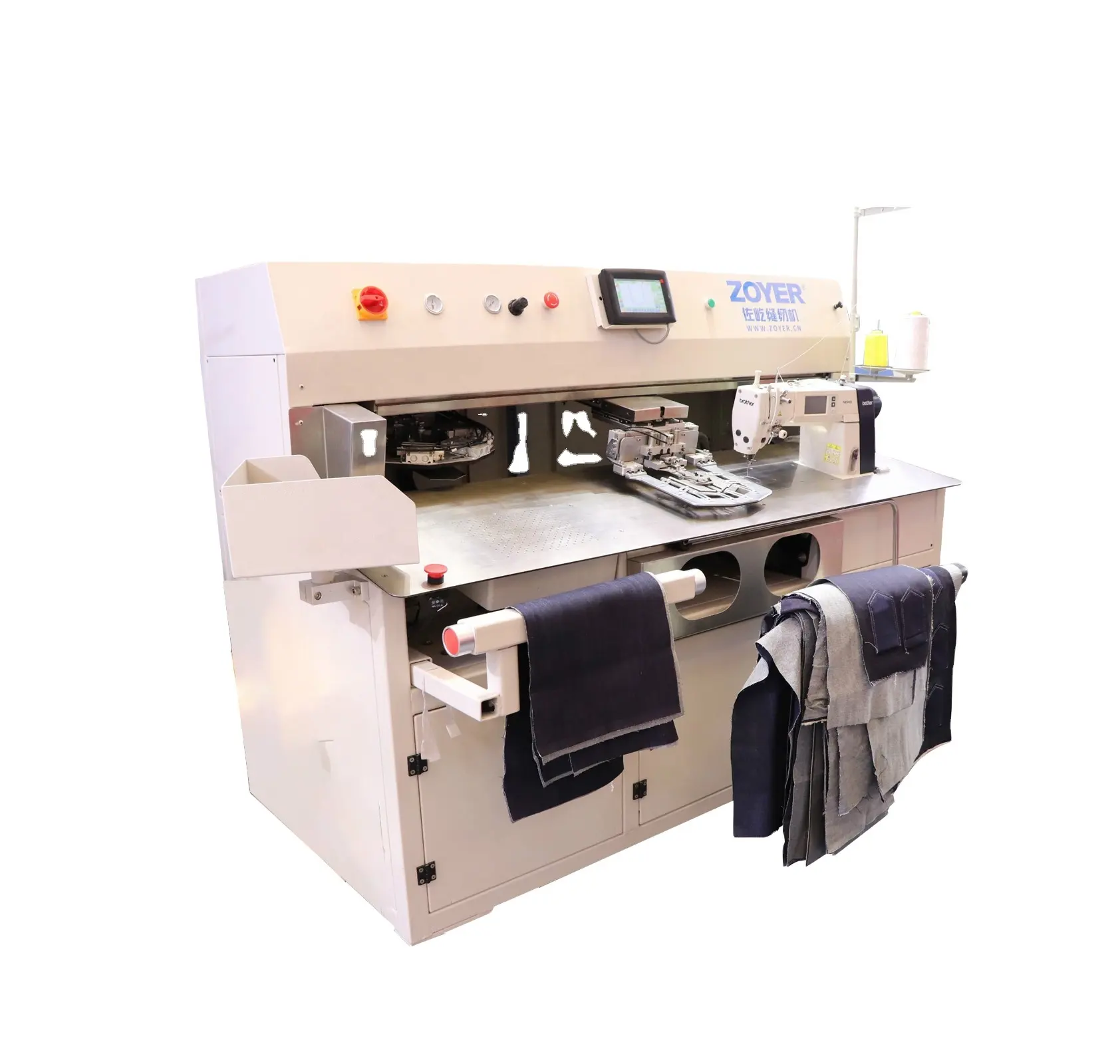 ZY9000TDB อัตโนมัติกระเป๋า CNC แนบจักรเย็บผ้าอุตสาหกรรม