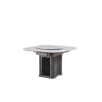 Table de cuisine minimaliste haut de gamme carrée en pierre frittée, table à manger extensible de luxe créative pour salle à manger