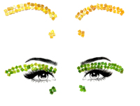 Diamant visage yeux maquillage larmes ongles bijou autocollant tatouage temporaire INS inspiré bijoux