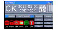 Coditeck tête d'impression demi-pouce TIJ 12.7mm machine d'impression à main mini imprimante de date à jet d'encre portable