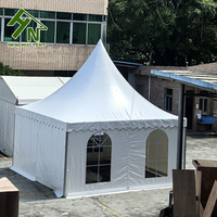 Tente Pagode 6x6m à Structure en Aluminium Robuste avec Protection UV, Barnum Extérieur pour Événements et Fêtes, Chapiteau 20x20 Pieds pour Utilisation Intérieure et Extérieure