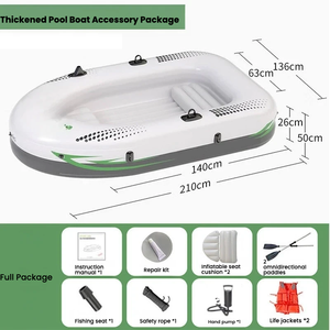 Very Good Quality Thickened PVC <strong>Rafting</strong> Kayak Boat Inflatable Boat for 3 People Eco-friendly Outdoor Fishing Boat - Product Image 1