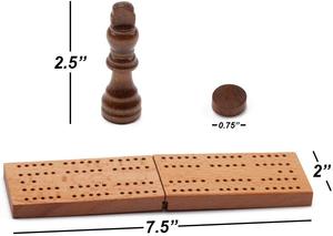 Le Nouveau Jeu 7 en 1 avec Échecs, Jeu de Dames, Jeu de Dames (backgammon), Dominos, Poker, Dés, Cribbage - Product Image 6