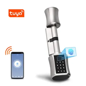 outdoor gate Finger print smartlock Digital Password By tuya App Code Unlock home electronics door lock smart Cylinder house