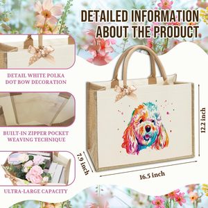 <span class=keywords><strong>Sac</strong></span> fourre-tout en jute personnalisé au <span class=keywords><strong>crochet</strong></span> avec lettres et nom sur mesure. Cadeau de Noël pour les amateurs de tricot, pour grand-mère, fête des mères - Product Image 2