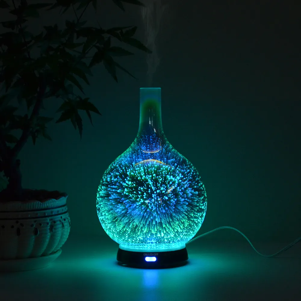 2020 electric 3D glass air aromatherapy essential oil aroma diffuser