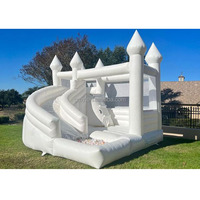 Château gonflable Offre Spéciale Kids Pastel Mixed Colors White Bounce House with Ball Pit