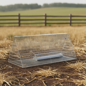 Jaula para pollos 84.65 X 39.37 X 33.46 pulgadas de acero galvanizado plateado, jaula para animales para avicultura - Product Image 2