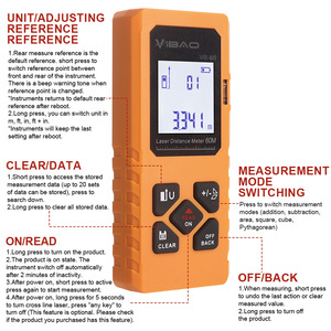 Télémètre laser portable, règle électronique, instrument de mesure, charge Type-C, mini, pour 40/60M horizontal et vertical - Product Image 2