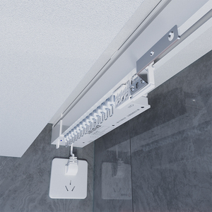 Intelligent Motorized Drapery System with Obstacle <strong>Sensor</strong> Adjustable LED Lighting Dual <strong>Curtain</strong> Layers <strong>Custom</strong> Size Home - Product Image 4