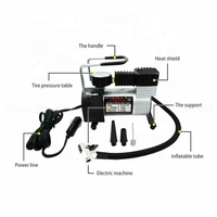 Pompe à air électrique portable 12V en métal et plastique pour pneus de voiture avec moniteur de pression des pneus pour ballon de basket et ballon