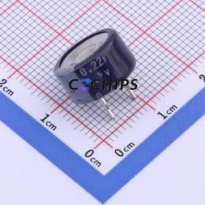 Supercondensateur DB-5R5D224T, composant traversant (THT), condensateur 0,22F -20%~+80% 5,5V 75Ohm@1kHz - Product Image 1