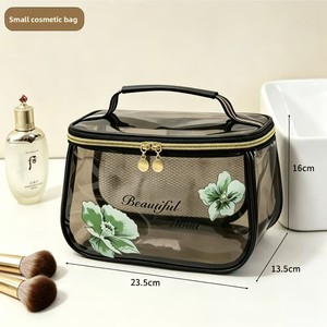 Bolsa <span class=keywords><strong>de</strong></span> cosméticos <span class=keywords><strong>de</strong></span> PVC, portátil, impermeable, transparente, <span class=keywords><strong>de</strong></span> gran capacidad, para viaje, almacenamiento, bolsa <span class=keywords><strong>de</strong></span> maquillaje con cremallera, a la moda - Product Image 4