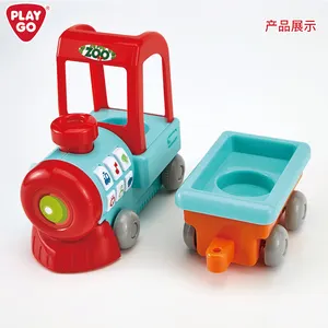 Playgo ZOO RIDE ADVENTURE Cartoon Car Track and Train Toys avec animaux et chemins de fer Unisexe