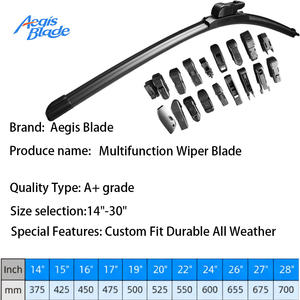 Essuie-glaces multifonctionnels en caoutchouc naturel sans cadre, silencieux, sans traces, universels, compatibles avec 99% des voitures, multi-adaptateurs, directement de l'usine - Product Image 2