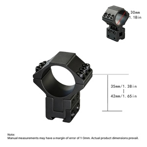 Anneaux de montage en aluminium BANGBANG pour lunette de visée, tube de 30 mm, hauteur centrale réglable pour rail de 11 mm - Product Image 4