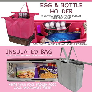 Siêu thị mua sắm ủng hộ <span class=keywords><strong>600D</strong></span> Polyester tái sử dụng vải lưu trữ lớn Túi bãi biển không thấm nước tàu sân bay Tote <span class=keywords><strong>Bag</strong></span> với xử lý Logo - Product Image 5